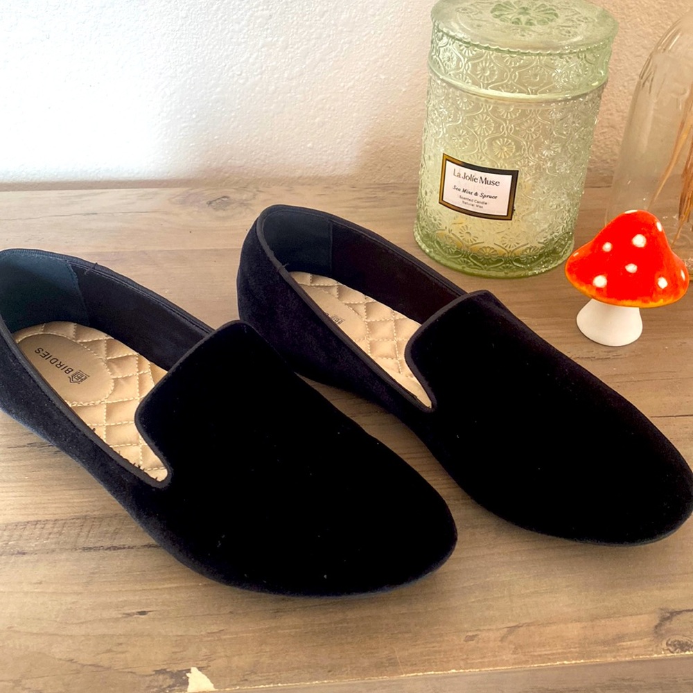 Birdies Black Velvet Flats